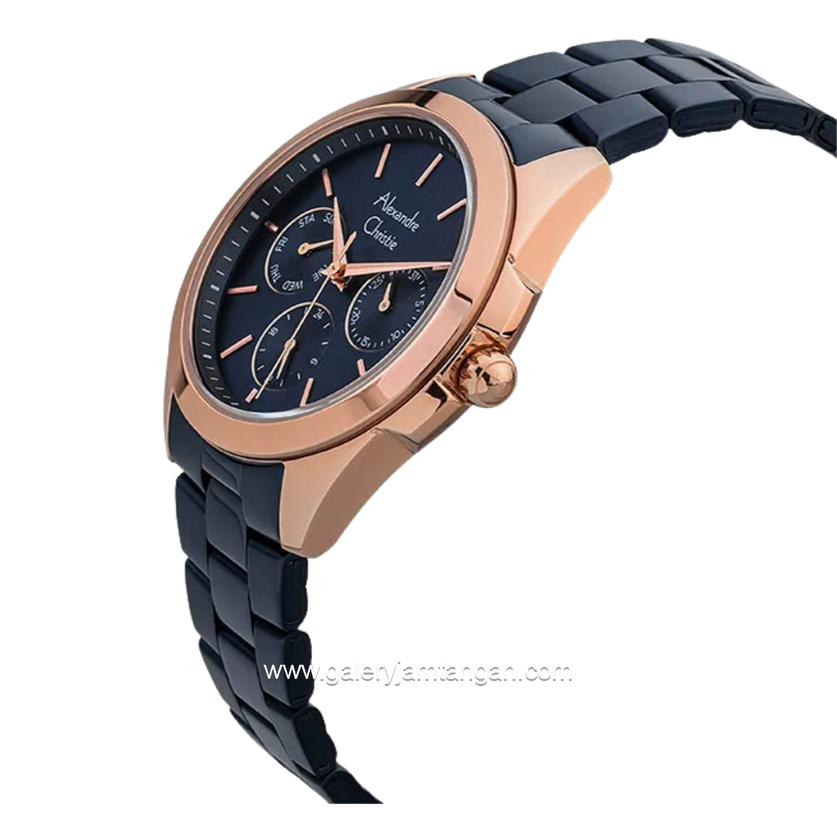 Alexandre Christie AC 2977 BF BURBU Dark Blue Dial Dark Blue Stainless Steel Strap
