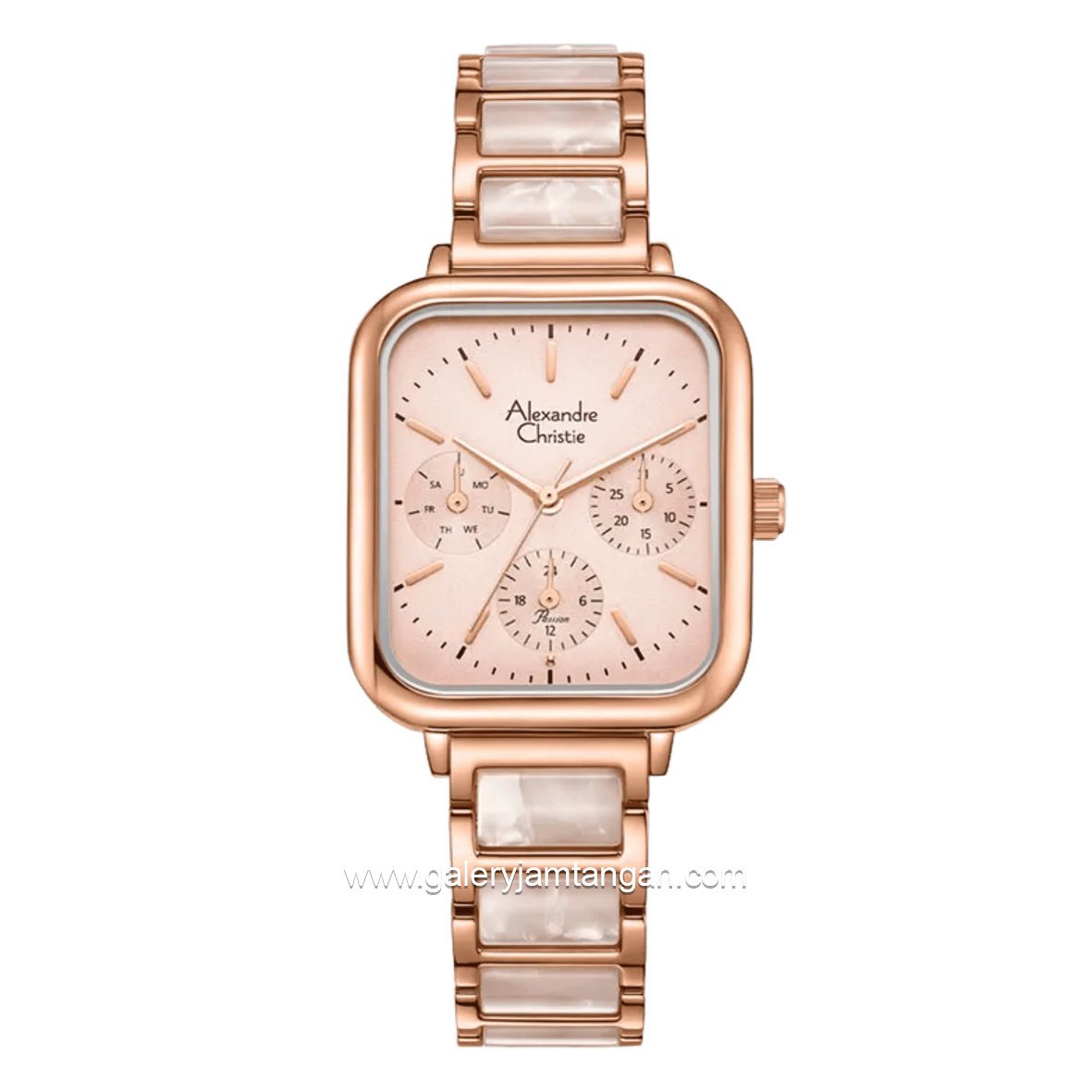 Alexandre Christie Passion AC 2C14 BFBRGPN Pink Dial St Steel Acetate Strap