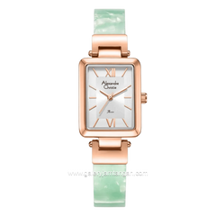 Alexandre Christie Passion AC 2C05 LHBRGSLGN Silver Dial St Steel Acetate Strap