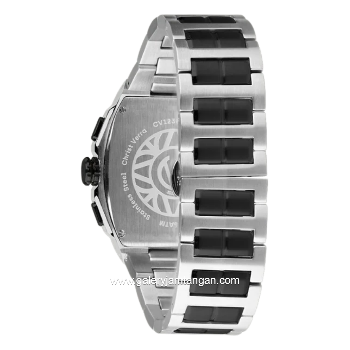 CHRIST VERRA Code-X Series CV 12381G-10 BLK Silver Black Stainless Steel Strap