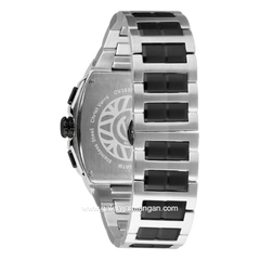 CHRIST VERRA Code-X Series CV 12381G-10 BLK Silver Black Stainless Steel Strap