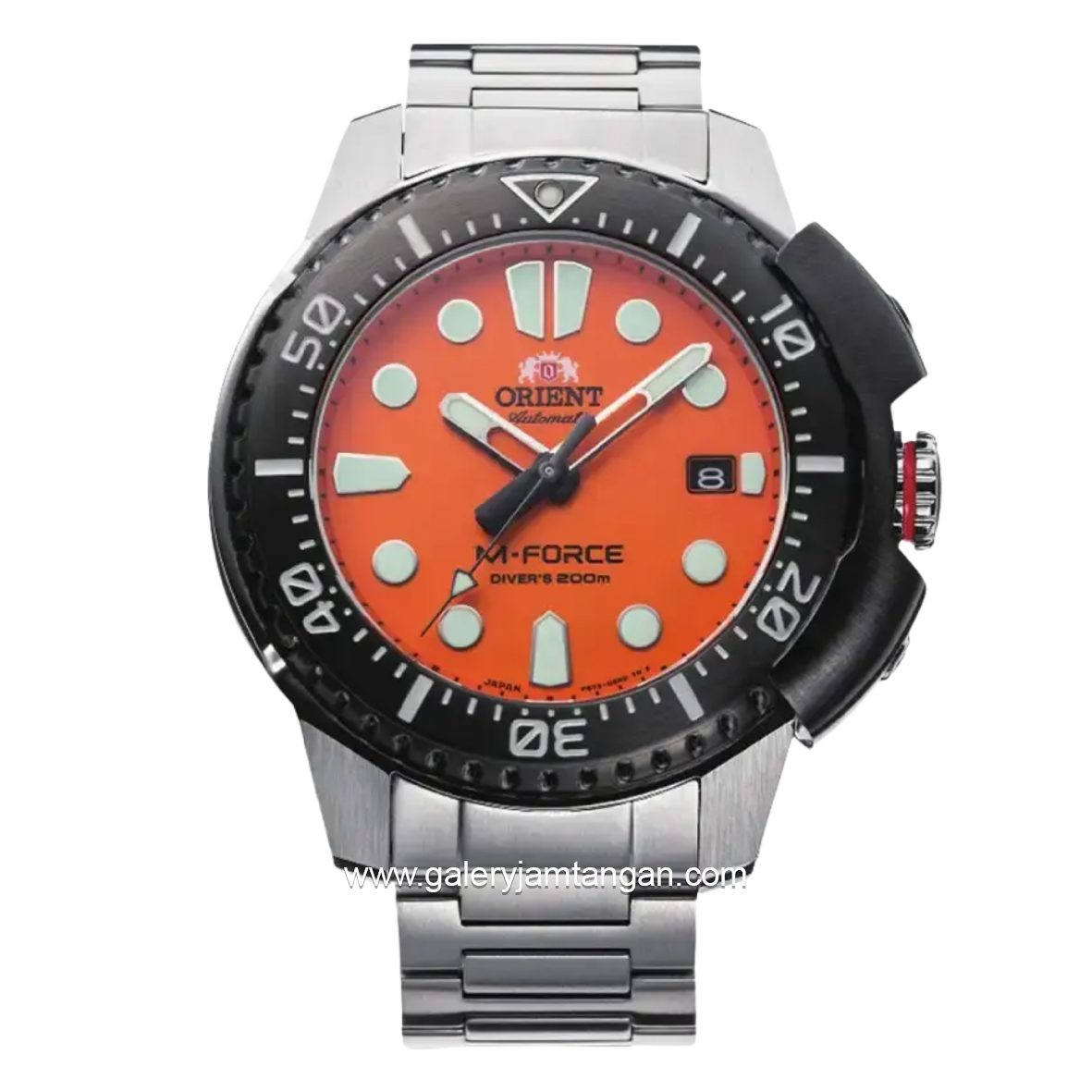 ORIENT M FORCE RA-AC0L08Y00 Dial Orange Stainless Steel Strap